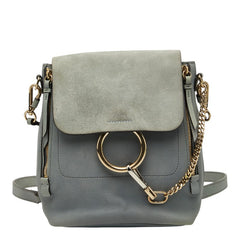 クロエ フェイ リュック バックパック ショルダーバッグ 2WAY 041770652 グレー スウェード レザー レディース Chloe 【中古】