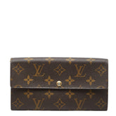 ルイ ヴィトン モノグラム ポルトフォイユ サラ 長財布 M61734 ブラウン PVC レザー レディース LOUIS VUITTON 【中古】