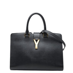 サンローラン カバス シック ハンドバッグ ショルダーバッグ 400660 ブラック レザー レディース SAINT LAURENT 【中古】