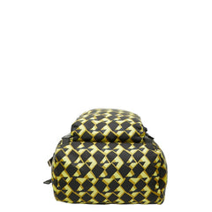 プラダ リュック バックパック ブラック イエロー系 グリーン ナイロン レディース PRADA 【中古】