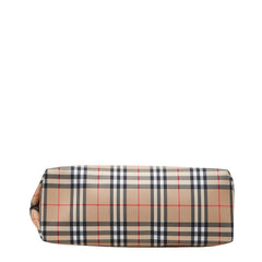 バーバリー ノバチェック ハンドバッグ トートバッグ ベージュ ブラック ナイロン レザー レディース BURBERRY 【中古】