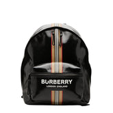 バーバリー ロンドン イングランド ロゴ リュック バックパック ブラック PVC レディース BURBERRY 【中古】