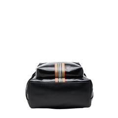 バーバリー ロンドン イングランド ロゴ リュック バックパック ブラック PVC レディース BURBERRY 【中古】