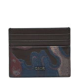 ディオール ×ピータードイグ ロゴ カードケース パスケース ブラウン レザー レディース Dior 【中古】