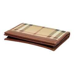 バーバリー チェック カードケース ベージュ PVC レディース BURBERRY 【中古】