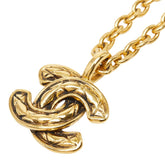 シャネル ココマーク マトラッセ チェーン ペンダント ネックレス ゴールド メッキ レディース CHANEL 【中古】