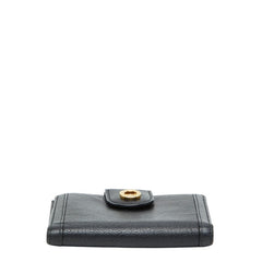 ブルガリ ドッピオンド ロゴ 二つ折り財布 ブラック レザー レディース BVLGARI 【中古】