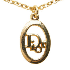 ディオール ヴィンテージ ロゴ ネックレス ゴールド メッキ レディース Dior 【中古】