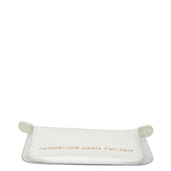 ルイ ヴィトン FONDATION LOUIS VUITTON フォンダシオン ルイヴィトン ポーチ 化粧 小物入れ ホワイト PVC コットン レディース LOUIS VUITTON 【中古】
