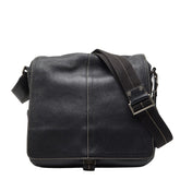 コーチ ショルダーバッグ メッセンジャーバッグ 斜め掛け F05A02 ブラック レザー メンズ COACH 【中古】