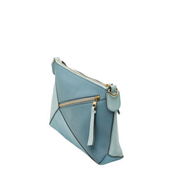 ロエベ アナグラム パズル ショルダーバッグ ブルー レザー レディース LOEWE 【中古】