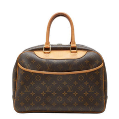 ルイ ヴィトン モノグラム ドーヴィル ハンドバッグ M47270 ブラウン PVC レザー レディース LOUIS VUITTON 【中古】