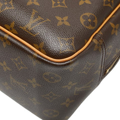 ルイ ヴィトン モノグラム ドーヴィル ハンドバッグ M47270 ブラウン PVC レザー レディース LOUIS VUITTON 【中古】