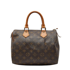 ルイ ヴィトン モノグラム スピーディ25 ミニボストンバッグ ハンドバッグ M41528 ブラウン PVC レザー レディース LOUIS VUITTON 【中古】