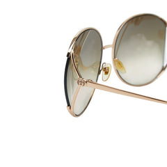 グッチ インターロッキングG サングラス サイズ 61 16 125 ブラウン ゴールド メタル 樹脂系 レディース GUCCI 【中古】