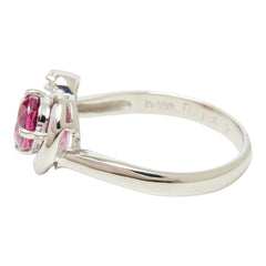 Pt900 プラチナ ガーネット1.32ct ダイヤ0.03ct リング 指輪 レディース 11号 【中古】