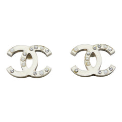 シャネル ココマーク ラインストーン フェイクパール マメ有 ピアス メタル レディース CHANEL 【中古】