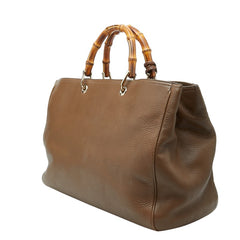グッチ バンブー タッセル ハンドバッグ ショルダーバッグ 2WAY 323658 ブラウン レザー レディース GUCCI 【中古】