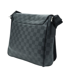 ルイ ヴィトン ダミエ グラフィット ディストリクトPM 斜め掛け ショルダーバッグ N41260 グレー PVC レザー メンズ LOUIS VUITTON 【中古】