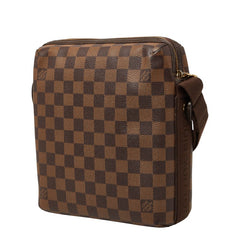 ルイ ヴィトン ダミエ トロターボブール 斜め掛け ショルダーバッグ N41135 ブラウン PVC レザー メンズ LOUIS VUITTON 【中古】