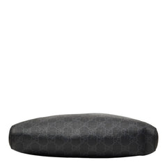 グッチ GGスプリーム 斜め掛け ショルダーバッグ 474137 ブラック PVC レザー メンズ GUCCI 【中古】