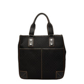 セリーヌ マカダム ハンドバッグ ブラック キャンバス レザー レディース CELINE 【中古】