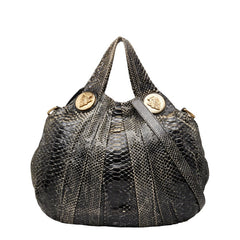 グッチ ヒステリア ハンドバッグ ワンショルダーバッグ 2WAY 197016 ブラック パイソン レディース GUCCI 【中古】