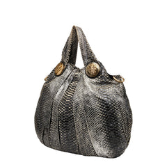 グッチ ヒステリア ハンドバッグ ワンショルダーバッグ 2WAY 197016 ブラック パイソン レディース GUCCI 【中古】