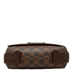 ルイ ヴィトン ダミエ ブルックリンPM 斜め掛け ショルダーバッグ N51210 ブラウン PVC レザー レディース LOUIS VUITTON 【中古】