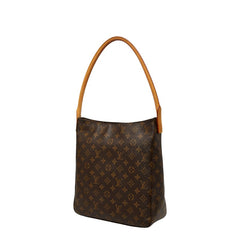ルイ ヴィトン モノグラム ルーピングGM ショルダーバッグ ハンドバッグ M51145 ブラウン PVC レザー レディース LOUIS VUITTON 【中古】