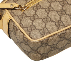 グッチ GGスプリーム 斜め掛け ショルダーバッグ 201447 ベージュ PVC レザー レディース GUCCI 【中古】