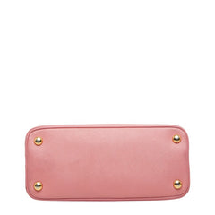 プラダ 三角ロゴ ハンドバッグ BL0838 ピンク サフィアーノレザー レディース PRADA 【中古】