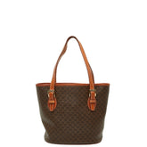 セリーヌ マカダム トートバッグ ブラウン PVC レザー レディース CELINE 【中古】