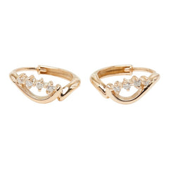 K10PG ピンクゴールド ダイヤ0.08ct ピアス レディース 【中古】