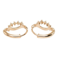 K10PG ピンクゴールド ダイヤ0.08ct ピアス レディース 【中古】