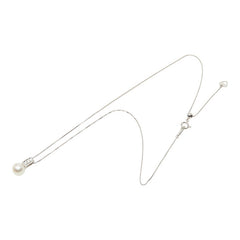 Pt900 プラチナ Pt850 プラチナ アコヤパール8.4mm ダイヤ0.10ct ペンダントトップ ネックレス レディース 【中古】