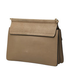 クロエ フェイ チェーン ショルダーバッグ ベージュ スウェード レザー レディース Chloe 【中古】