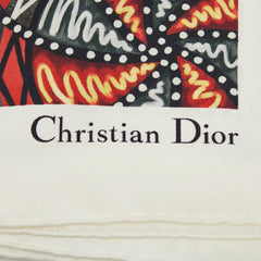 ディオール バタフライ 蝶蝶 スカーフ マルチカラー シルク レディース Dior 【中古】