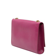 サルヴァトーレフェラガモ ヴァラリボン チェーンショルダーバッグ KM-22 B558 パープル レザー レディース Salvatore Ferragamo 【中古】