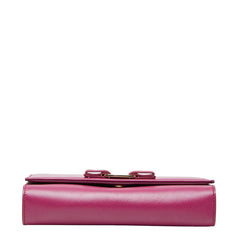 サルヴァトーレフェラガモ ヴァラリボン チェーンショルダーバッグ KM-22 B558 パープル レザー レディース Salvatore Ferragamo 【中古】
