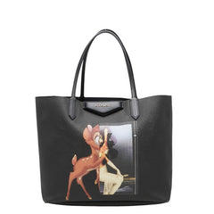 ジバンシー × Disney ディズニー バンビ アンティゴナ トートバッグ ハンドバッグ ブラック マルチカラー PVC レザー レディース Givenchy 【中古】