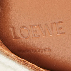ロエベ バニー ミニ ショルダーバッグ クロスボディ ウサギ オフホワイト ボア レザー レディース LOEWE 【中古】