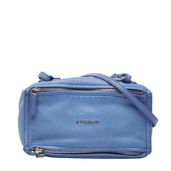 ジバンシー パンドラ 斜め掛け ショルダーバッグ ライトブルー レザー レディース Givenchy 【中古】