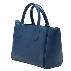 サルヴァトーレフェラガモ ノリータ ハンドバッグ ショルダーバッグ 2WAY EE-21 E621 ブルー レザー レディース Salvatore Ferragamo 【中古】