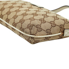 グッチ GGキャンバス ハンドバッグ ワンショルダーバッグ 190393 ベージュ キャンバス レザー レディース GUCCI 【中古】
