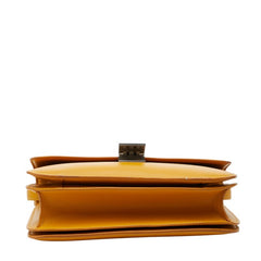 セリーヌ クラシックボックス ミディアム ショルダーバッグ イエロー レザー レディース CELINE 【中古】