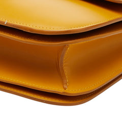 セリーヌ クラシックボックス ミディアム ショルダーバッグ イエロー レザー レディース CELINE 【中古】
