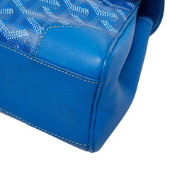 ゴヤール サイゴン ミニ ハンドバッグ ブルー PVC レザー レディース GOYARD 【中古】