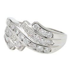 Pt850 プラチナ ダイヤ1.09ct リング 指輪 レディース 15.5号 【中古】