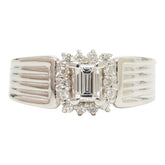 Pt900 プラチナ ダイヤ0.305ct ダイヤ0.18ct リング 指輪 レディース 11号 【中古】